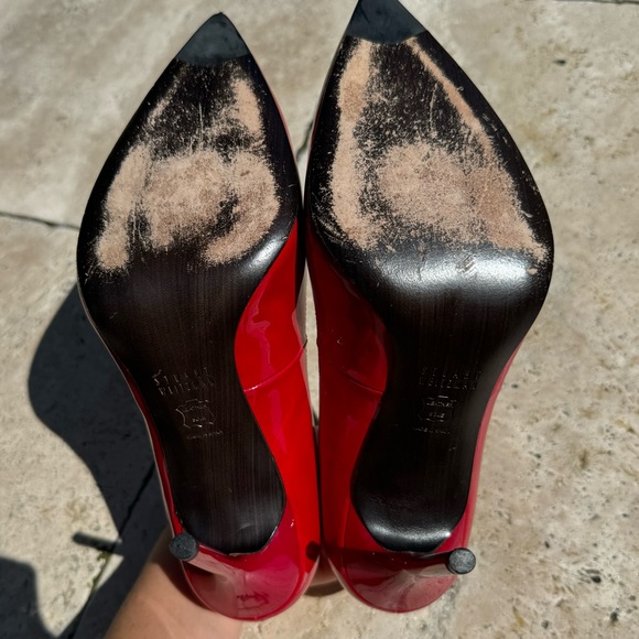 Stuart Weitzman Red Patent Leather Stuart Pumps Size 8.5 - Picture 4 of 9